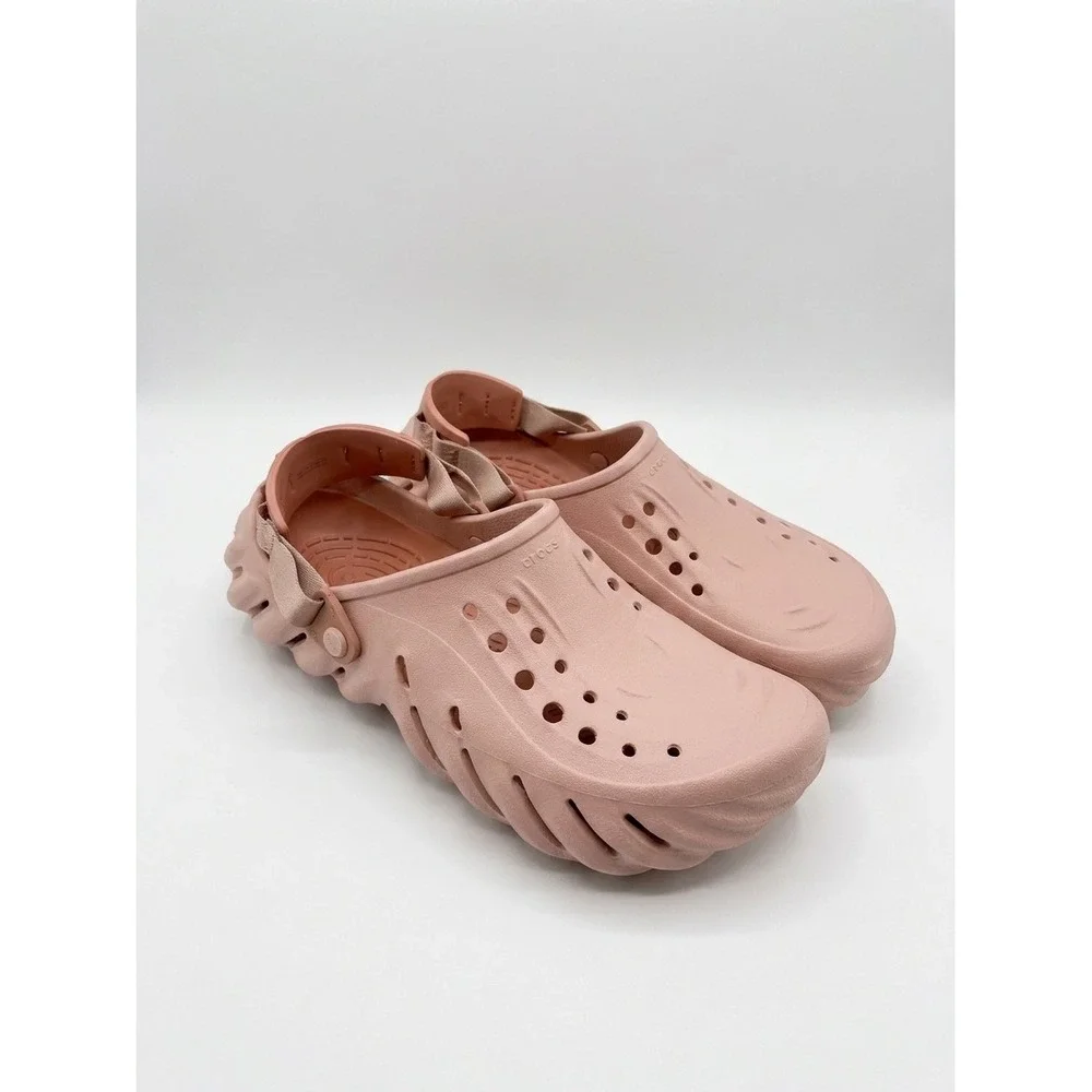 Crocs Echo Clog Rose Dust Pink Mens 12 M12 Streetwear Sandal 207937-6TY NEW